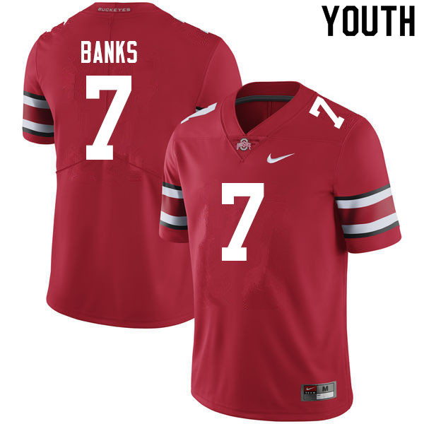 Youth #7 Sevyn Banks Ohio State Buckeyes College Football Jerseys Sale-Scarlet